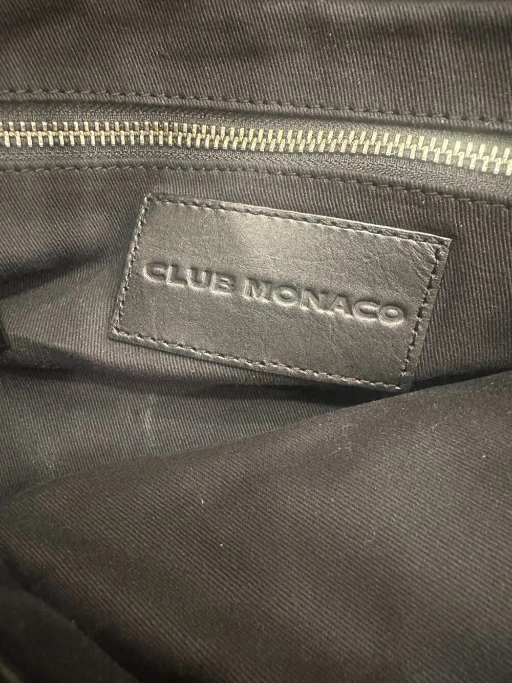 Club Monaco Black Leather Shoulder Bag